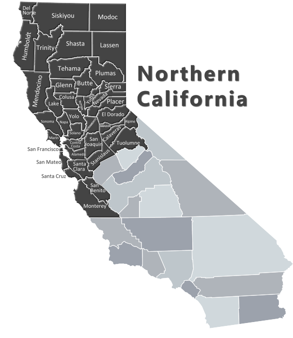 Northern California Terriotry Map